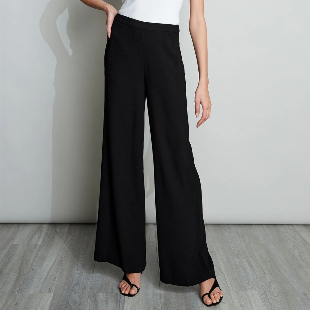 Co. Essentials crepe wide leg fluid pant